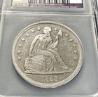 1843 Seated Liberty Dollar NGC-NCS  XF Details Improperly cleaned