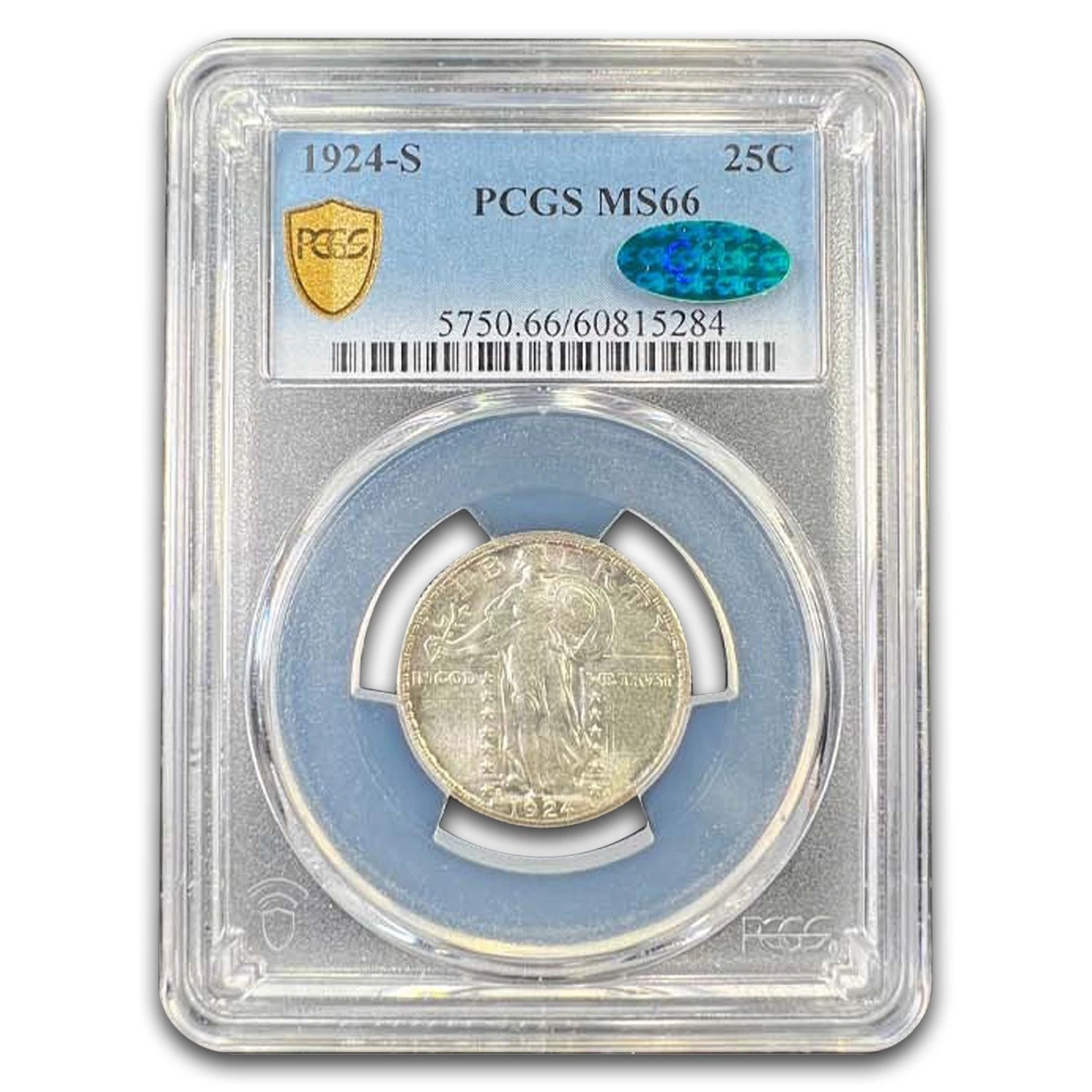 1924-S Standing Liberty Quarter MS-66 PCGS CAC