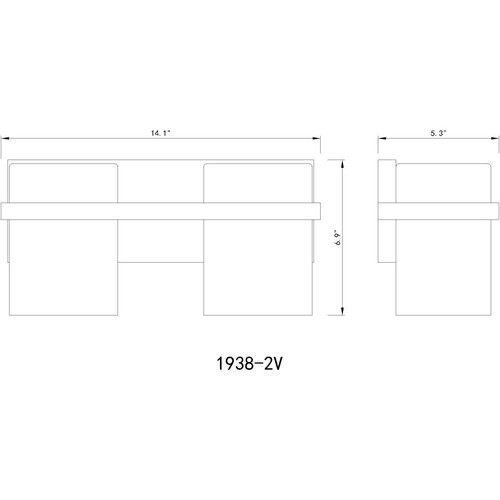 Z-Lite 1938-2V-CH Bennington 2 Light 14.25 inch Chrome Vanity Wall Light - Picture 8 of 8