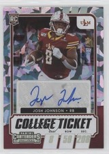 2021 Contenders Draft Picks College Cracked Ice Ticket /23 Josh Johnson Auto 7xr