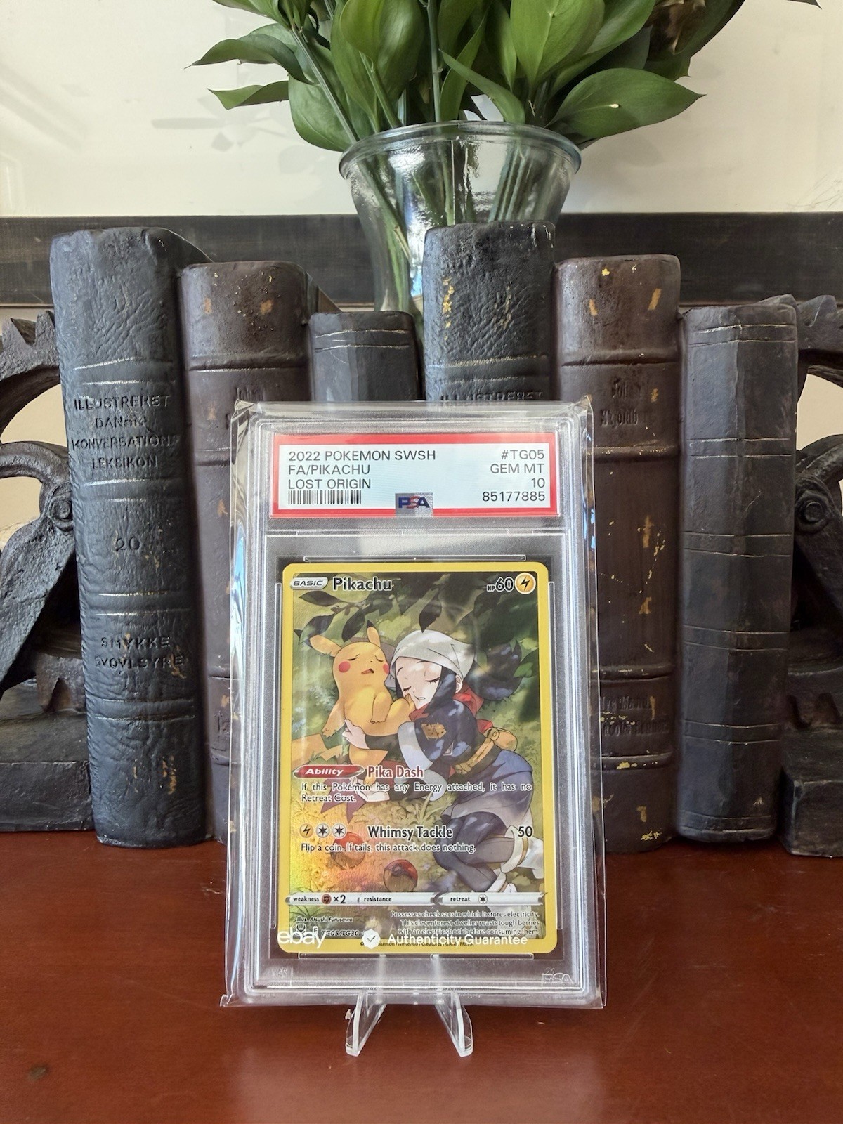 PIKACHU PSA 10 2022 POKEMON SWORD SHIELD LOST ORIGIN #TG05/TG30 FULL ART TRAINER view 3