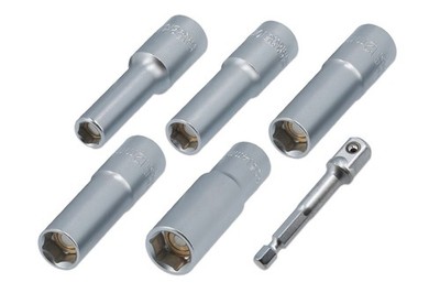 Laser Tools 9267 tief magnetischer Steckschlüsselsatz mit Power Bit Adapter 3/8'' D - 6 Stck.