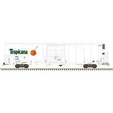 ATLAS N GAUGE 64' TRINITY REEFER TROPICANA [SAFETY STRIPES #1] #3173 PN 50006565