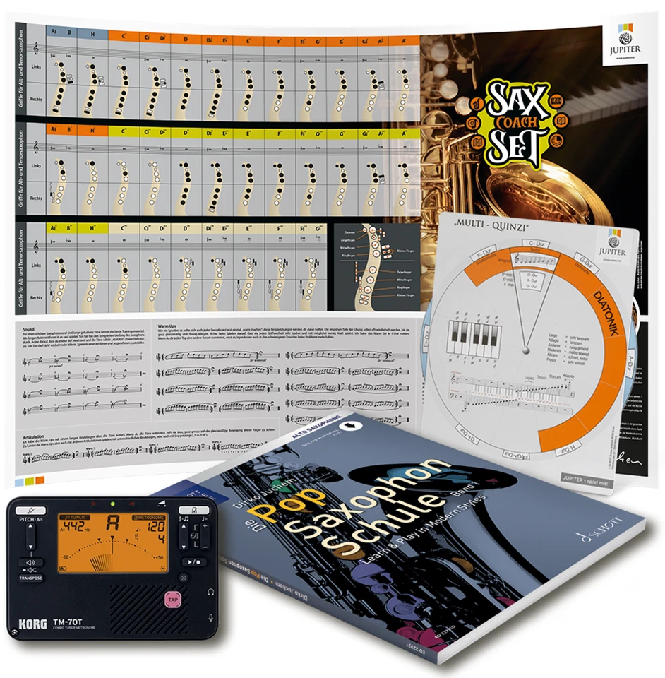 JUPITER Eb Altsaxophon Goldlack "Sax Coach Set" JAS700Q-SCS mit Mundstück, Koffe - Bild 3 von 4