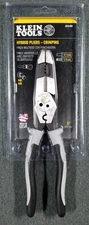 Klein Tools J215-8CR Hybrid Crimping Pliers 10-16 AWG & 6-32 8-32 Screw Shearing