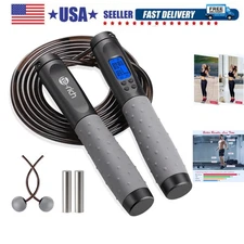 Jump Rope, Weighted Jump Rope for Fitness, Skipping Rope with Counter - Heavy...