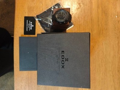 EDOX Chronoffshore 1 Chronograph Uhr Schwarz Japan 10th Anniversary