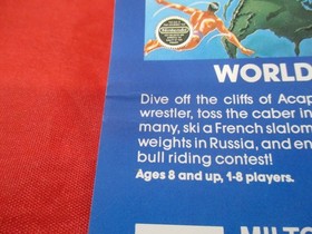 California Games Milton Bradley Nintendo NES pieghevole promo poster inserto SOLO S