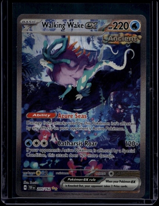 Pokemon TCG Walking Wake ex 205/162 Temporal Forces Special Illustration NM