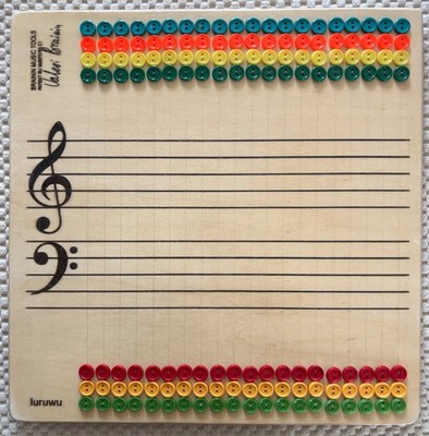 Brainin Notation Board   Notenlernen patentierte Methode, 240 Knöpfe