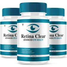 (3 Pack) Retina Clear Capsules, RetinaClear Premium Supplement (180 Capsules)