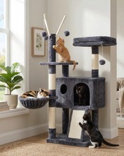 Hey-brother Cat Tree Tower, Scratching Posts with Removable Toys, Cozy Condo,...