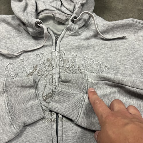 Old Navy Hoodie Women's Large Full Zip Sweatshirt Crest Casual Pullover - Picture 5 of 7