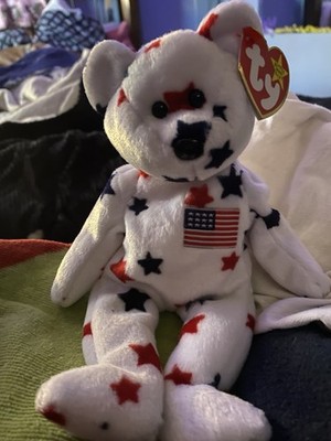 Ty Beanie Babies-Original Glory Bear 1997 Retired Patriotic, Ages 3-7, 3-4, 4-7