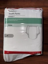 Cardinal Health Youth Pants Pull Up Diaper for Kids size S/M (38-65 lbs) 17 ct