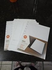 Arc Narrow Ruled Refill Paper 8.5 X 11 Lot Of 2 -  50 Sheet Packs & Loose Sheets
