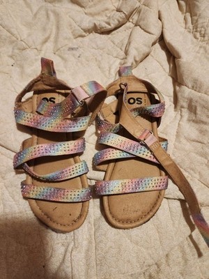 Girls strappy sandals multi color size 1