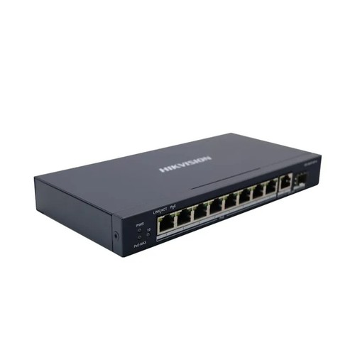 Hikvision DS-3E0510P-E 8-Port PoE Switch with AC Adapter Power Supply Charger - Picture 3 of 9
