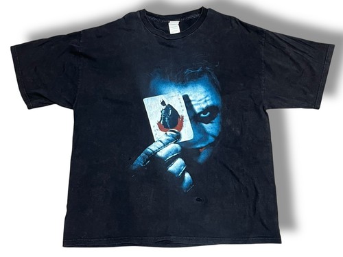 Vintage Batman The Dark Knight Joker T Shirt Mens XXL Heath Ledger Y2K