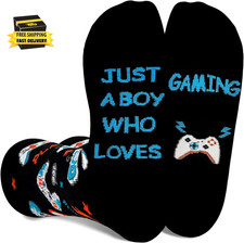 Gaming Gifts for Boys Socks for Kids Teens Christmas Stocking Stuffers White Ele
