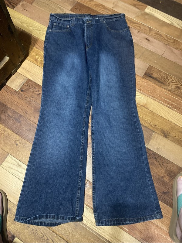 VINTAGE Jordache Jeans Women 15 16 Blue Bootcut Logo Denim Embroidered 90s
