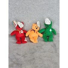 Ty Teenie Beanie Babies McDonalds Happy Meal Bears Lot Erin 25th Anniversary 3pc