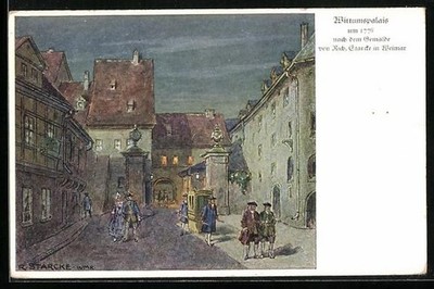 Artist postcard Weimar/Thuringia, the Wittum Palace around 1776 