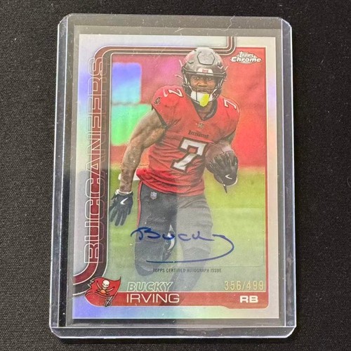 💎2025 TOPPS CHROME FOOTBALL SILVER REFRACTOR AUTO /499 BUCKY IRVING #BA-BI