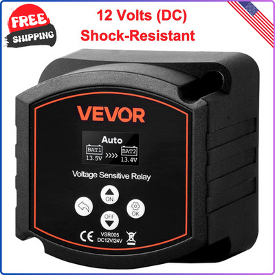Dual Battery Isolator,12V 300 Amp,Manual & Automatic VSR Voltage Sensitive Relay
