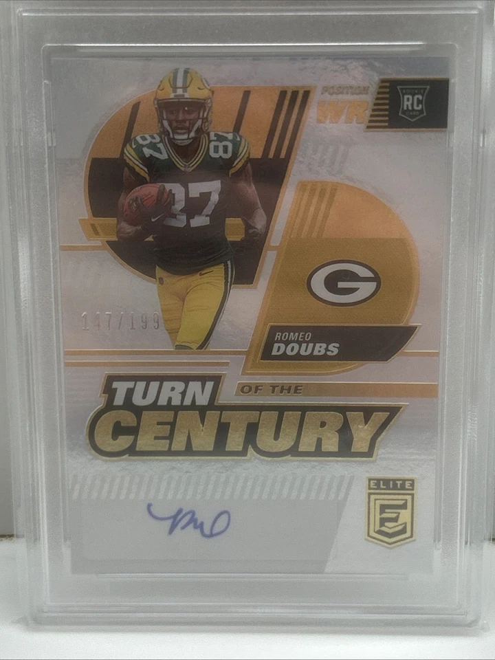 2022 Donruss Elite Romeo Doubs Turn Of The Century Auto /199 MT 9 - Image 2 of 3