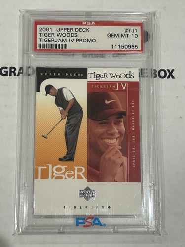 2001 Upper Deck TigerJam IV Promo Tiger Woods RC PSA 10 Low Pop Rookie