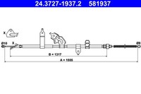 ATE Bremsseil Seilzug Feststellbremse 24.3727-1937.2 FüR Daihatsu Charade Yaris