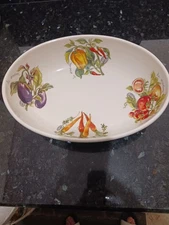 Oval Serving Pasta Bowl By EFFETTI ITALY With Hand Painted Vegetables