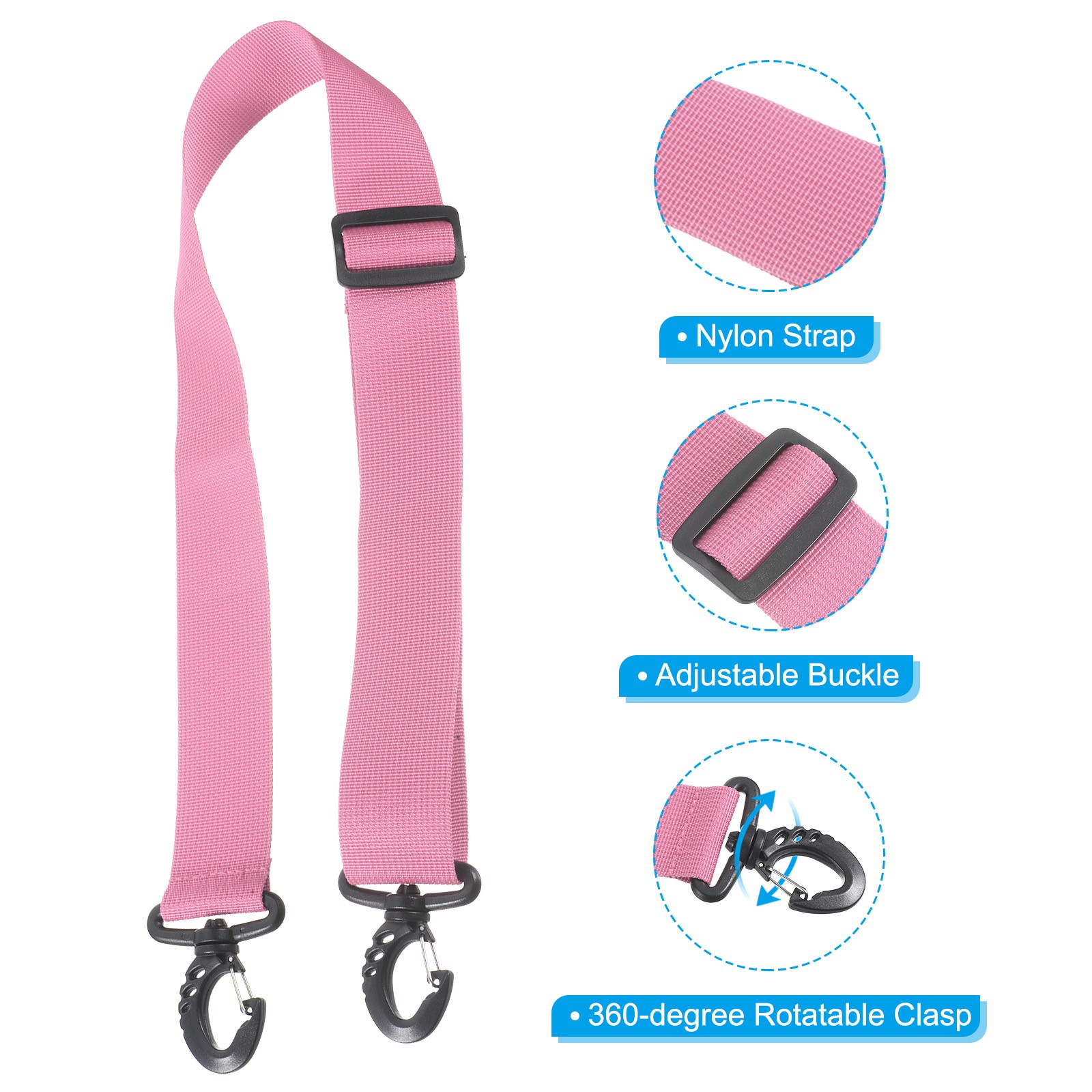 SALOMON Cinghia Porta Sci 100cmx3 8cm Confezione da 2 Cinghia Porta Scarponi Snowboard Rosa