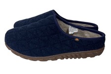 Bogs Snowday Slipper Womens Faux Fur-Lined Quilted Navy Clogs Size 9 US