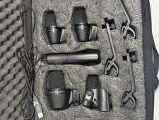Shure PGA52 PGA56 Drum Microphone Kit 4 Mics w/ Mounts Case
