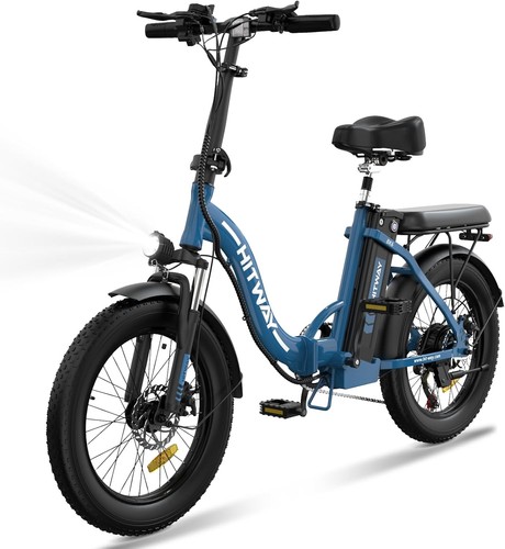 HITWAY Electric Bike 20"×3.0 Fat Tire 750W Motor 20Mph 7-Speed Folding E Bike - Bild 3 von 28