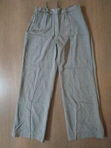 Damen Jil Sander Hose Grau Wolle 40 / L / 48