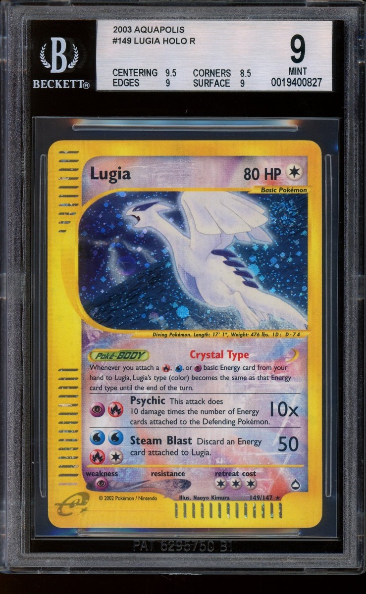 2003 Pokemon Crystal Lugia Aquapolis Holo #149 BGS 9 MINT | eBay