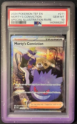 Morty’s Conviction 211/162 SIR (PSA 10) Pokémon TCG [SV: Temporal Forces]