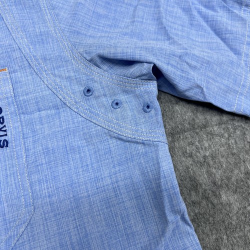 Orvis Shirt Mens Large Short Sleeve Active Fit Fishing Vented Pockets Outdoor - Picture 9 of 14