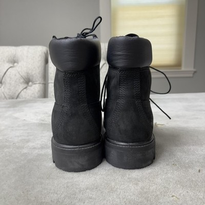 Timberland Boots Mens Size 8 W Black Nubuck Leather Waterproof