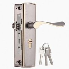 Internal Door Lever Handle Sets Latch Bathroom Bedroom Door Lever Lock with Keys