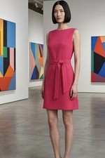 New $1920 Oscar De La Renta Fuschsia Wool Bland Dress. Made In Italy. 2023