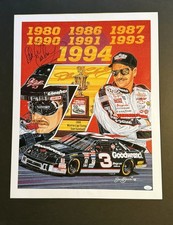 Dale Earnhardt Sr SIGNED JSA COA 19x24 AUTOGRAPHED EXACT PROOF RARE Winston Cup