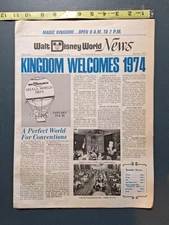 Walt Disney The World News Newspaper Jan 1974 Small World Days-  Lake Buna Vista