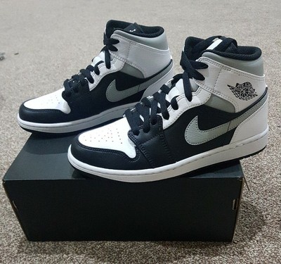 Nike Air Jordan 1 Mid Shadow White/Grey UK 6 / US 7 | eBay