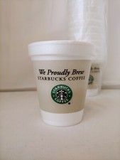 Vintage Starbucks Styrofoam Cups 8 Oz Old Logo United Airlines & TED 20 pc. New 