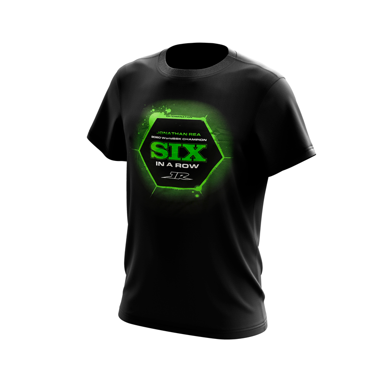 T shirt Campione del Mondo Edizione Limitata Ufficiale Jonathan Rea 2020 6 in una fila