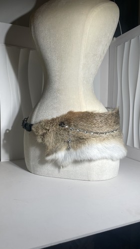 Hot Women Vintage Fur Belt Imitation Fur Waist Seal Plush Waist Chain Club Party - Picture 4 of 12